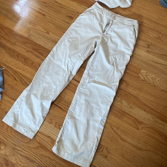 Pacsun brandy Melville John Galt Off White Trouser Pants SMALL - Picture 2 of 2